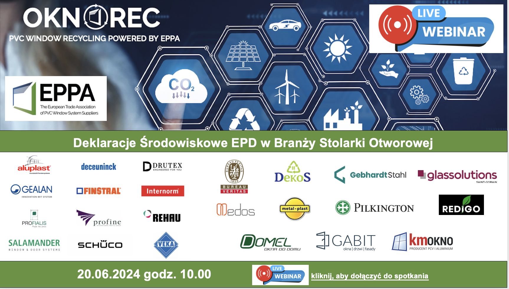 Zaproszenie na Webinar: Deklaracje Środowiskowe EPD w Branży Stolarki Otworowej