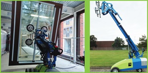 Winlet maszyny do pozycjonowania i przenoszenia przeszkleń. Znaczna poprawa warunków pracy montera.